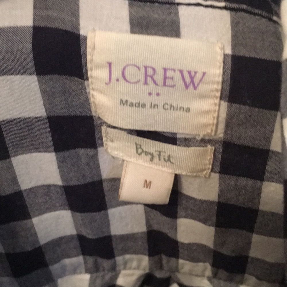 Navy Plaid J. Crew Button Down - Picture 3 of 3